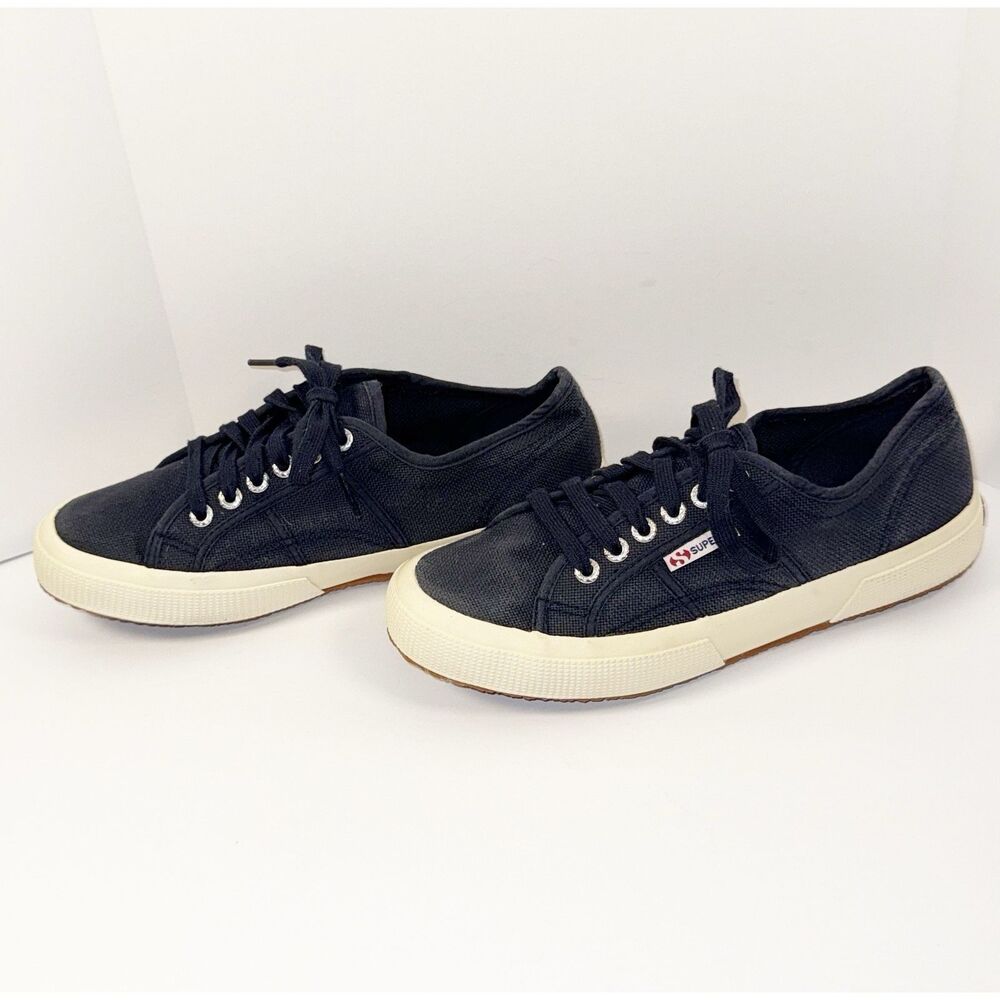 Superga‎ 2750 Cotu Classic Sneaker Navy Canvas Sporty Low Top Lace Up Size 8